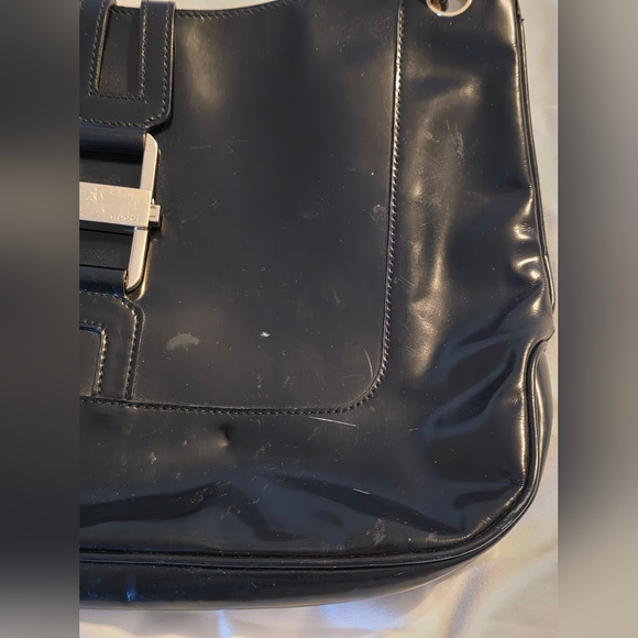 Vintage GUCCI Patent Leather Black Bag Purse - Picture 5 of 15